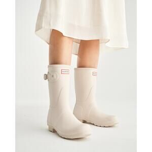 NWT Hunter Ivory Original Short Rain Boots Size 8